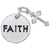 Faith Tag With Cross Charm In 14K White Gold