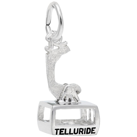 Telluride Moving Gondola W/Bot Charm In Sterling Silver