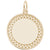 Filigree Disc Charm in Yellow Gold Plated