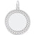 Filigree Disc Charm In Sterling Silver