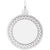 Filigree Disc Small Charm In 14K White Gold