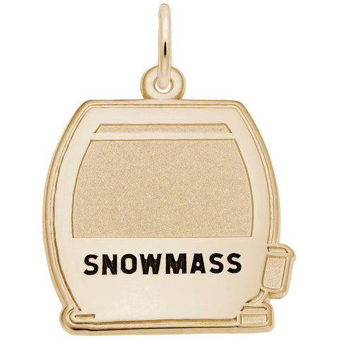 Snowmass Cable Car Charm In Yellow Gold