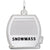 Snowmass Cable Car Charm In 14K White Gold