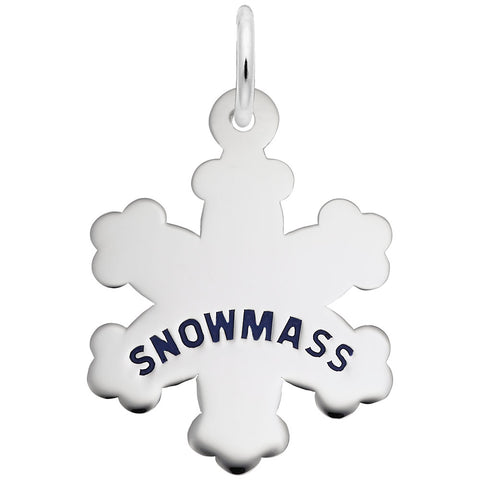Snowmass Snowflakes Charm In 14K White Gold