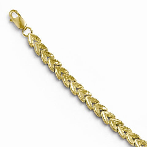 10K Yellow Gold Diamond-Cut Bracelet