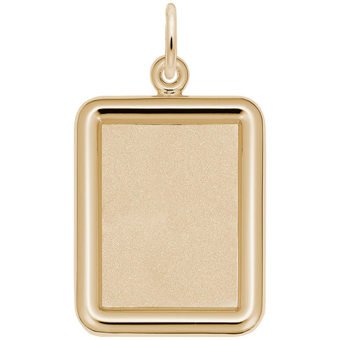Rect. Charm in Yellow Gold Plated