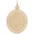 Oval Scroll Charm in Yellow Gold Plated