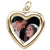 Customize Photo Frame Heart Charm in 10k Yellow Gold hide-image