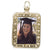 Customize Photo Frame Scroll Charm in 10k Yellow Gold hide-image