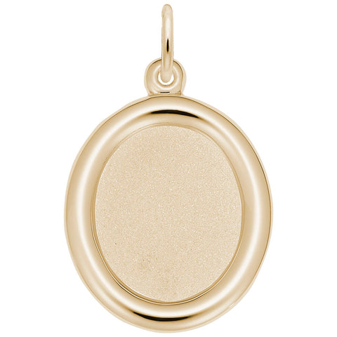 Oval Charm in Yellow Gold Plated