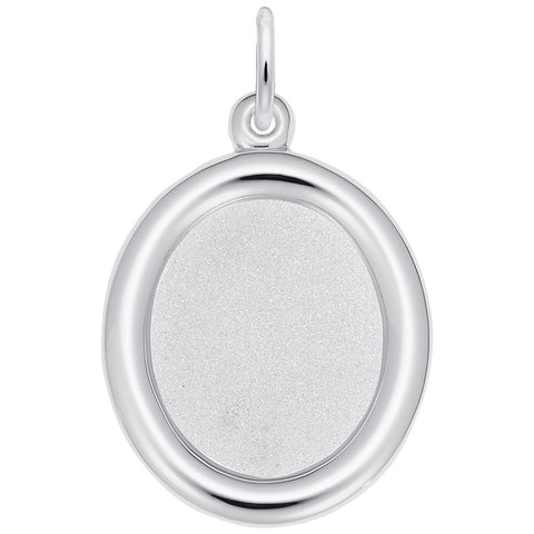 Oval Charm In Sterling Silver