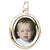 Customize Photo Frame Oval Charm in 10k Yellow Gold hide-image