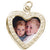 Heart Scroll charm in Yellow Gold Plated hide-image