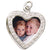 Heart Scroll charm in 14K White Gold hide-image