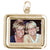 Customize Photo Frame Rectangle Charm in 10k Yellow Gold hide-image