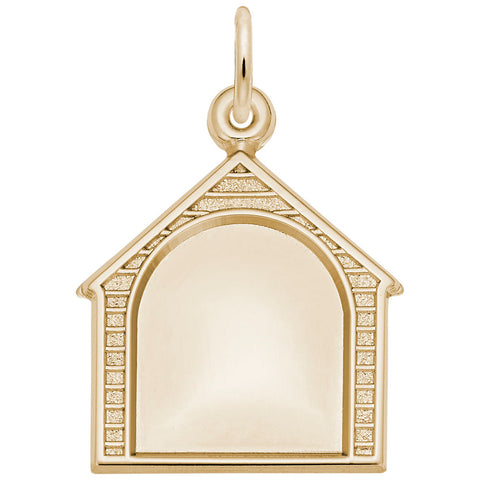 Photoart Dog House Charm in Yellow Gold Plated
