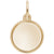 Photoart Circle Charm in Yellow Gold Plated
