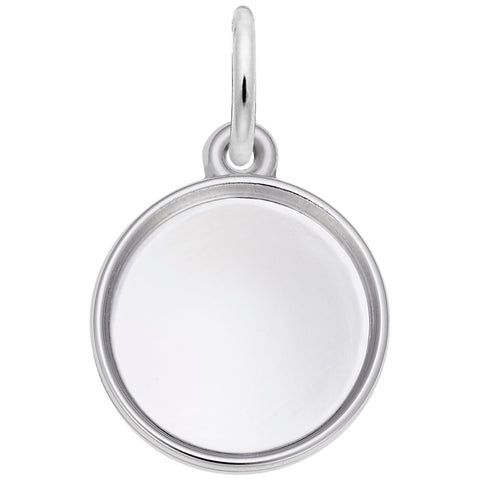 Photoart Circle Charm In Sterling Silver