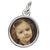 Photoart Circle charm in 14K White Gold hide-image