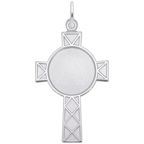 Photoart Celtic Cross Charm In Sterling Silver