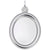 Large Oval Charm In 14K White Gold