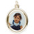Large Oval charm in Yellow Gold Plated hide-image