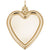 Large Heart Charm in Yellow Gold Plated