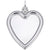 Large Heart Charm In Sterling Silver