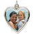 Large Heart charm in Sterling Silver hide-image