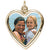 Customize Photo Frame Heart Charm in 10k Yellow Gold hide-image