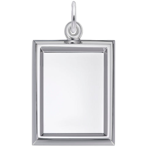 Photoart Sm Rect Vertical Charm In Sterling Silver