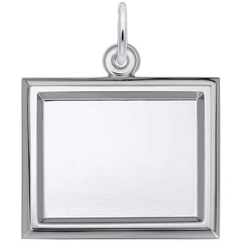 Photoart Sm Rect Horizontal Charm In Sterling Silver