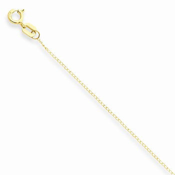 14K Yellow Gold Carded Curb Chain