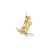 Moveable Snow Skier Charm in 14k Gold