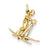14k Gold Moveable Snow Skier Charm hide-image