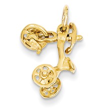 14k Gold 3-D Tricycle Charm hide-image