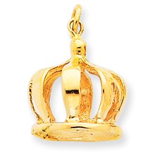 14k Gold Crown Charm hide-image