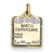 14k Gold Enameled Blue Engravable Birth Certificate Charm hide-image