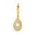 Tennis Racquet with Cultured Pearl Charm in 14k Gold