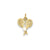 Tennis Racquets with Cultured Pearl Charm in 14k Gold