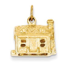 14k Gold 3-D House Charm hide-image
