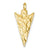 14k Gold Arrow Head Charm hide-image