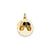 Small Solid Engravable Baby Shoes on Disc Charm in 14k Gold