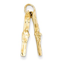 14k Gold Pair of Skis Charm hide-image