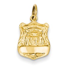 14k Gold Police Badge Charm hide-image