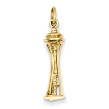 14k Gold Seattle Tower Charm hide-image