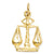 Scales Of Justice Charm in 14k Gold