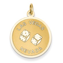 14k Gold Las Vegas Disc Charm hide-image