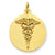 14k Gold Caduceus Disc Charm hide-image