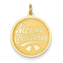 14k Gold Merry Christmas Disc Charm hide-image